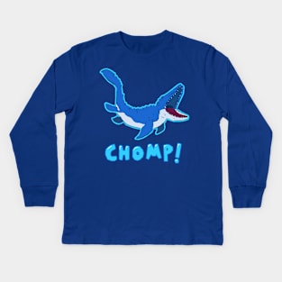 Chomp! Mosasaurus Kids Long Sleeve T-Shirt